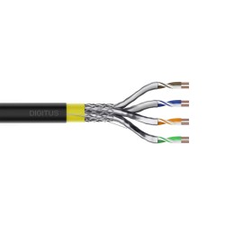 DIGITUS Datový kabel CAT 7A S/FTP – venkovní instalační kabel, 50m kruh, simplex, PE