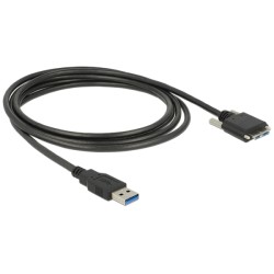 Delock kabel USB 3.0 typ A samec USB 3.0 typ Micro-B samec se šroubky 2m