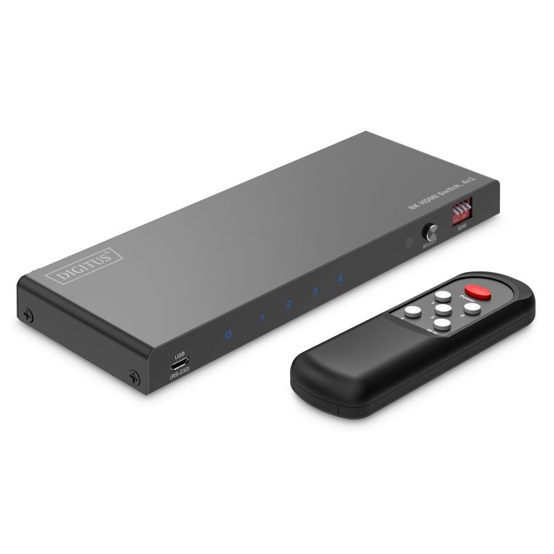 DIGITUS 8K HDMI Switch, 4x1, 8K/60Hz (4:4:4)