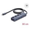 Delock Rozbočovač USB 10 Gbps se 3 x zásuvkami USB Typ-A a 1 x zásuvkou USB Type-C™ s vypínačem