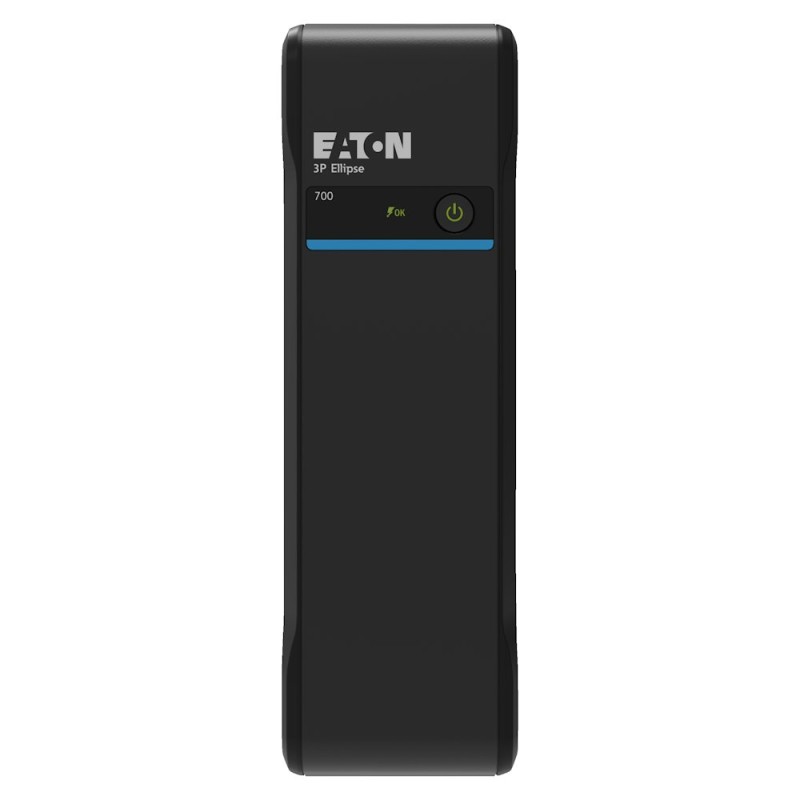 Eaton 3P Ellipse UPS DIN, 700 VA, 420 W, Vstup: C14, Výstupy: (3) Typ E, (1) Pouze přepěťová ochrana Typ E, Tower
