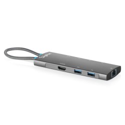 Digitus USB-C dokovací stanice, 8 portů: 1x HDMI, 5x USB 3.2 Gen 1, 1x RJ45, 1x PD