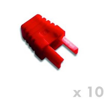 DATACOM Manžetka pro plug RJ45 červená (10ks)