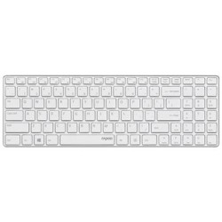 RAPOO bezdrátová klávesnice E9110/ 2,4GHz/ nízký zdvih/ USB/ bílá/ CZ+SK layout