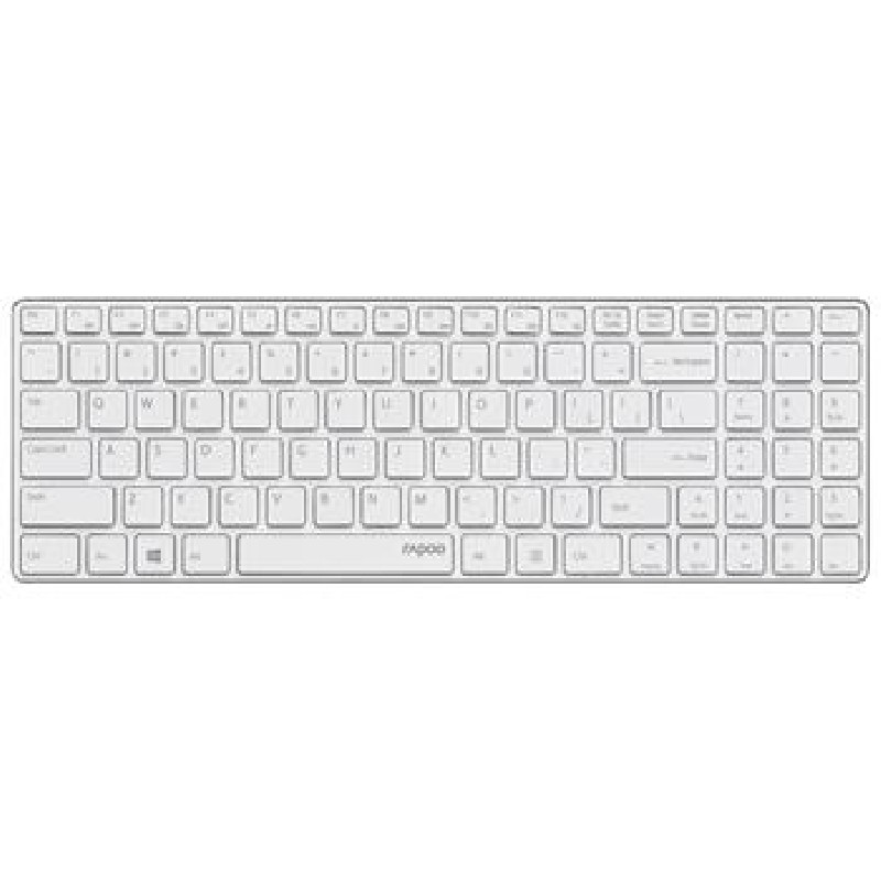 RAPOO bezdrátová klávesnice E9110/ 2,4GHz/ nízký zdvih/ USB/ bílá/ CZ+SK layout