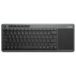 RAPOO bezdrátová klávesnice K2600/ 2,4GHz/ Touchpad/ nízký zdvih/ USB/ černošedá/ CZ+SK layout