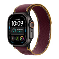 WATCH Ultra 4 49 Black TC/Burgundy Trail Loop- S/M