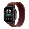 WATCH Ultra 4 49 Black TC/Burgundy Trail Loop- S/M