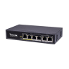VIVOTEK AW-FET-060C-065 switch,4xRJ45 10/100 s PoE (802.3af/at, PoE budget 60W), 2xRJ45 10/100