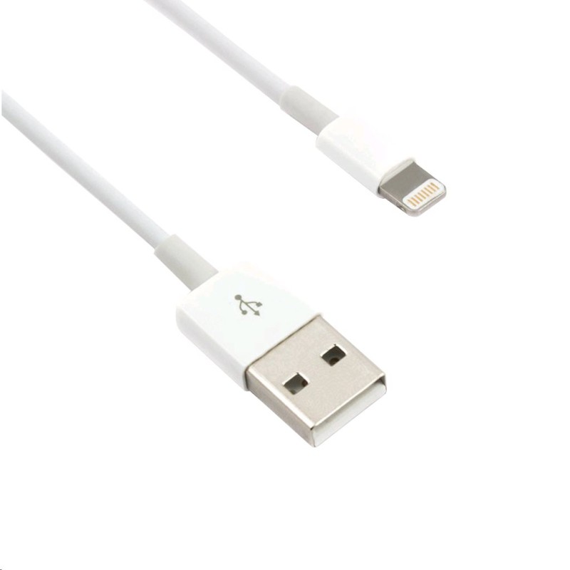 C-TECH kabel USB 2.0 Lightning (IP5 a vyšší) nabíjecí a synchronizační kabel, 2m, bílý