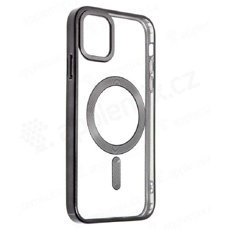 Swissten POUZDRO CLEAR JELLY MagStick METALLIC PRO IPHONE 14 ČERNÉ