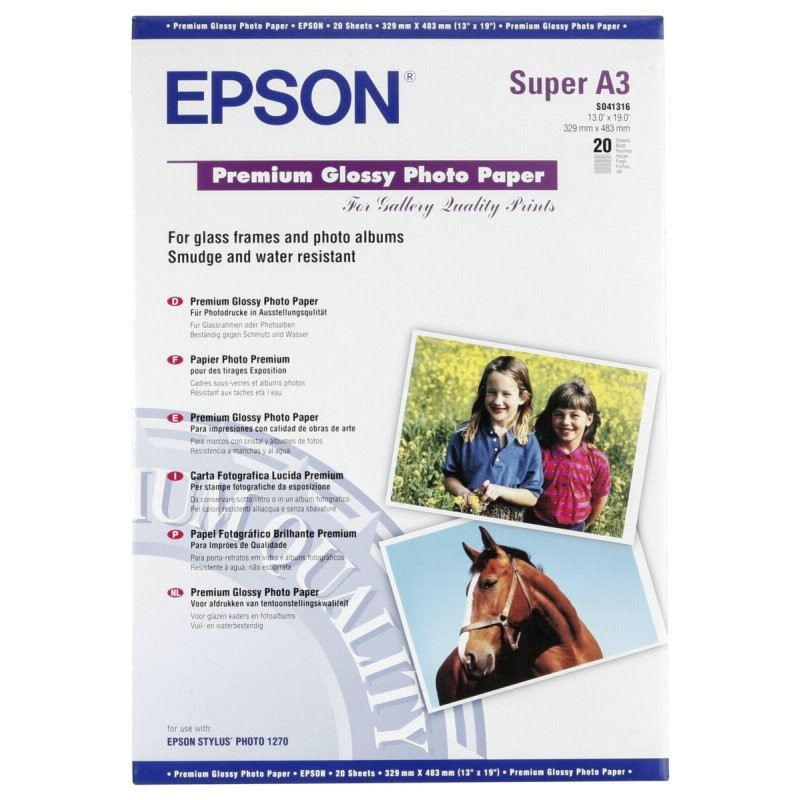 Paper Premium Glossy Photo , DIN A3+, 250g/m2, 20 Sheets