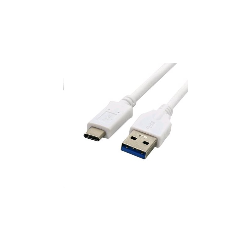 C-TECH kabel USB 3.0 AM na USB-C kabel (AM/CM), 1m, bílý
