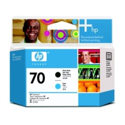 HP 70 Black matte + Cyan DJ Printhead, C9404A