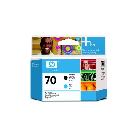 HP 70 Black matte + Cyan DJ Printhead, C9404A