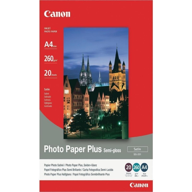 Canon fotopapír SG-201, A4, 20ks, saténový, 260g/m