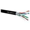 Instalační kabel Solarix STP, Cat6A, drát, PE, cívka 500m