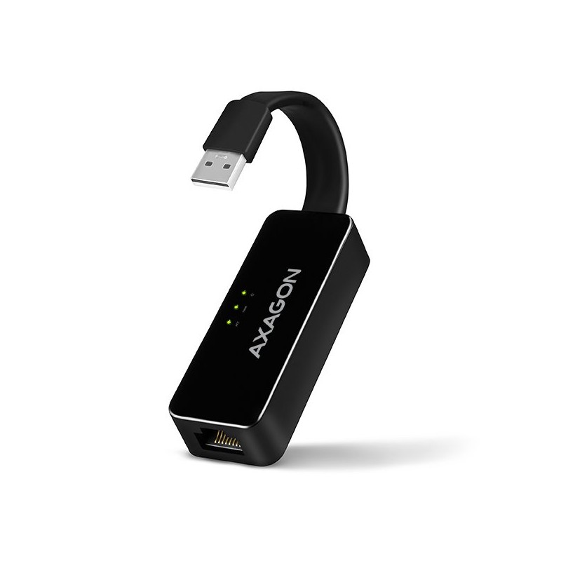AXAGON ADE-XR, USB 2.0 - Fast Ethernet síťová karta, auto instal, černá
