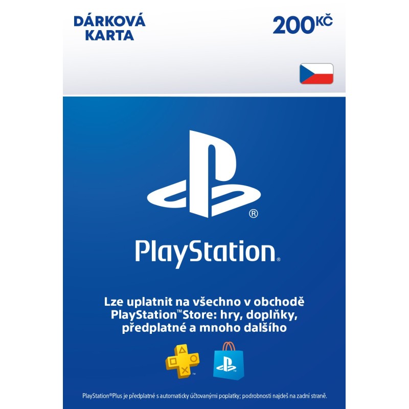 CZ - PlayStation Store el. peněženka - 200 Kč – herní kredit pro PlayStation (elektronická licence)