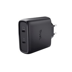TRUST GaN Nabíječka MAXO 65W 2-Port, USB-C, černá