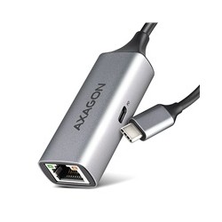 AXAGON ADE-TXPD, USB-C 3.2 Gen 1 - Gigabit Ethernet síťová karta, Asix AX88179, PD 100W, auto instal