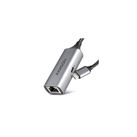 AXAGON ADE-TXPD, USB-C 3.2 Gen 1 - Gigabit Ethernet síťová karta, Asix AX88179, PD 100W, auto instal