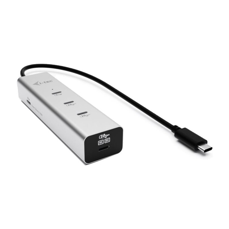 i-tec USB-C Charging Metal HUB 5port with USB-C video 8K, Power Delivery 85W