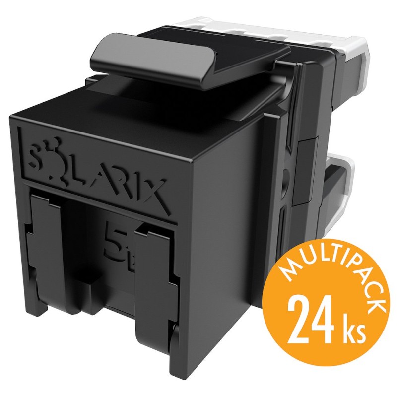 Solarix MULTIPACK 24 ks - rychlozařezávací keystone CAT5E UTP RJ45