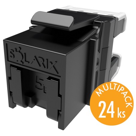 Solarix MULTIPACK 24 ks - rychlozařezávací keystone CAT5E UTP RJ45