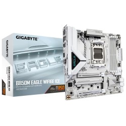 GIGABYTE MB Sc AM5 B850M EAGLE WF6E ICE, AMD B850, 4xDDR5, 1xHDMI, 2xDP, Wifi, mATX