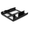 AXAGON RHD-225, kovový rámeček pro 2x 2.5" HDD/SSD do 3.5" pozice, montáž ventilátoru