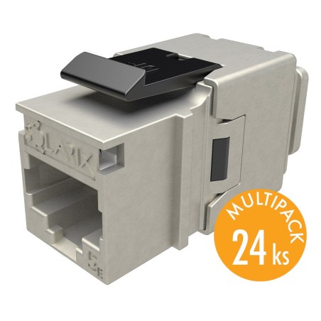 Solarix MULTIPACK 24 ks - rychlozařezávací keystone CAT5E STP