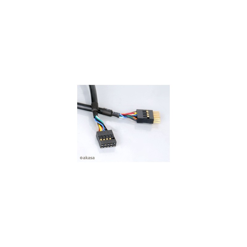 AKASA - USB kabel - 40 cm - prodlužovací interní