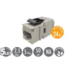 Solarix MULTIPACK 24 ks - rychlozařezávací keystone CAT6 STP RJ45