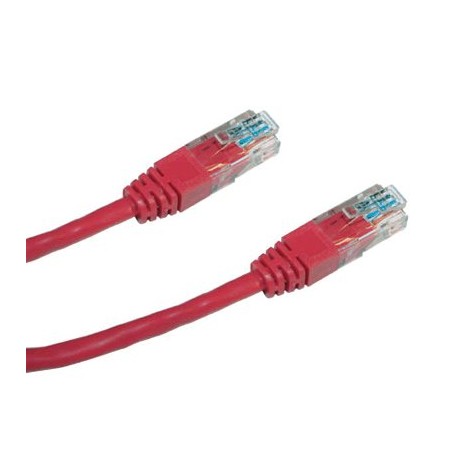 DATACOM patch cord UTP cat5e 0,5M červený