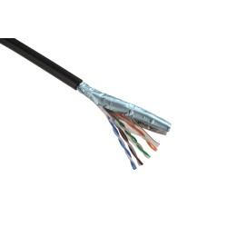 Instalační kabel Solarix venkovní FTP, Cat5E, drát, PE, box 305m