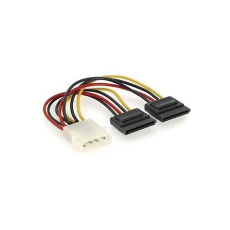 GEMBIRD Kabel SATA napájecí 15cm interní (redukce molex 5,25"/2x SATA)