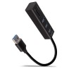 AXAGON HMA-CR3A, USB 3.2 Gen 1 hub, porty 3x USB-A + čtečka karet SD/microSD, kovový, kabel USB-A 20cm