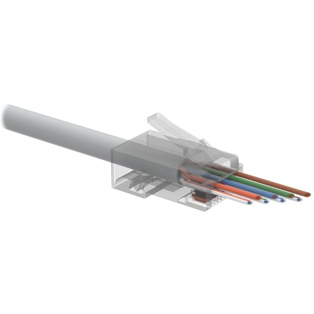 Solarix Univerzální EASY konektor RJ45 CAT5E UTP 8p8c na drát i licnu
