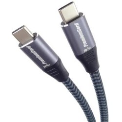 PREMIUMCORD Kabel USB 3.2 Gen 1 USB-C (M/M), bavlněný oplet, 0,5m