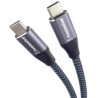 PREMIUMCORD Kabel USB 3.2 Gen 1 USB-C (M/M), bavlněný oplet, 0,5m