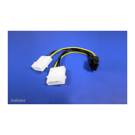 AKASA - 4-pin Molex na 6-pin ATX PCIex adaptér