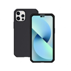 Mobilis Case For iPhone 14 Pro Max/Solid Black Mat Soft Bag 6.7IN
