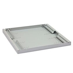TRITON Police s perforací 19", 1U/550mm, nosnost 80kg, šedá