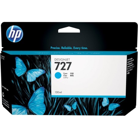 HP 727 Cyan Ink Cart, 130 ml, B3P19A