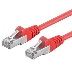 PREMIUMCORD Patch kabel CAT6a S-FTP, RJ45-RJ45, AWG 26/7 5m červená