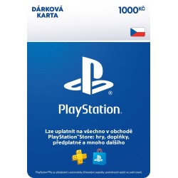 CZ - PlayStation Store el. peněženka - 1000 Kč – herní kredit pro PlayStation (elektronická licence)