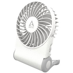 ARCTIC Summair 2Go (White) - Rechargeable Pocket Fan with Stand (74 hours of battery life and variab