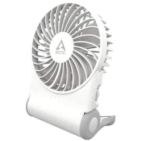 ARCTIC Summair 2Go (White) - Rechargeable Pocket Fan with Stand (74 hours of battery life and variab