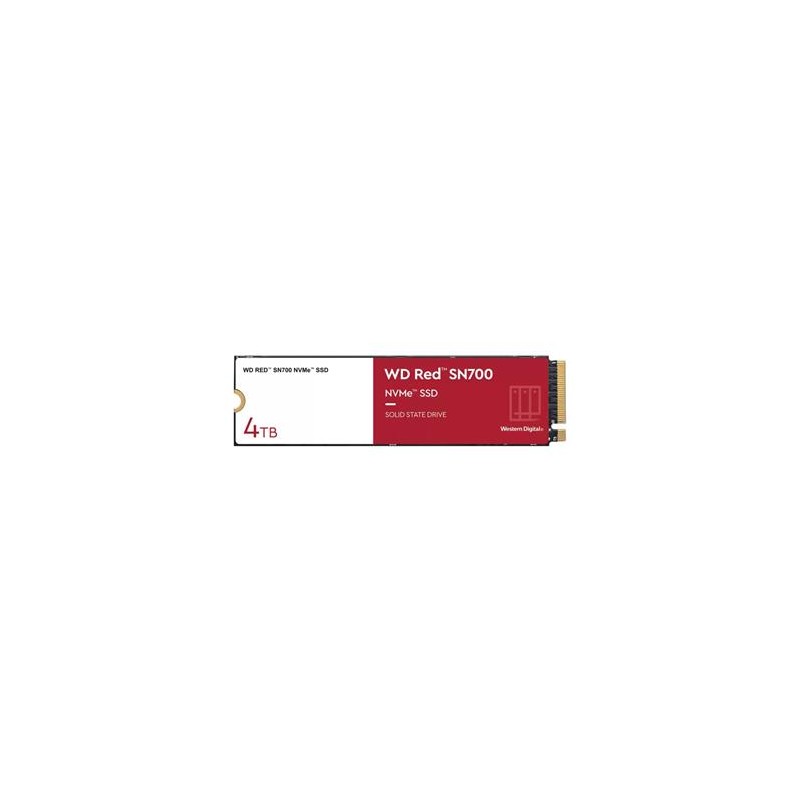 WD RED SSD NVMe 4TB PCIe SN700 Powered by SanDisk, Geb3 8GB/s, (R:3400/W:3100 MB/s) TBW 5100